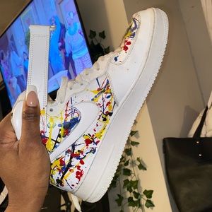 Splash painted high Air Force 1s